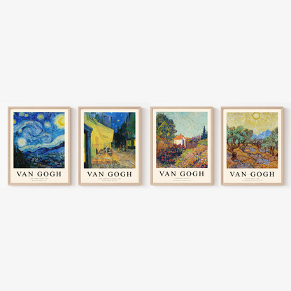 Van Gogh Gallery with text ( Set of 4 )