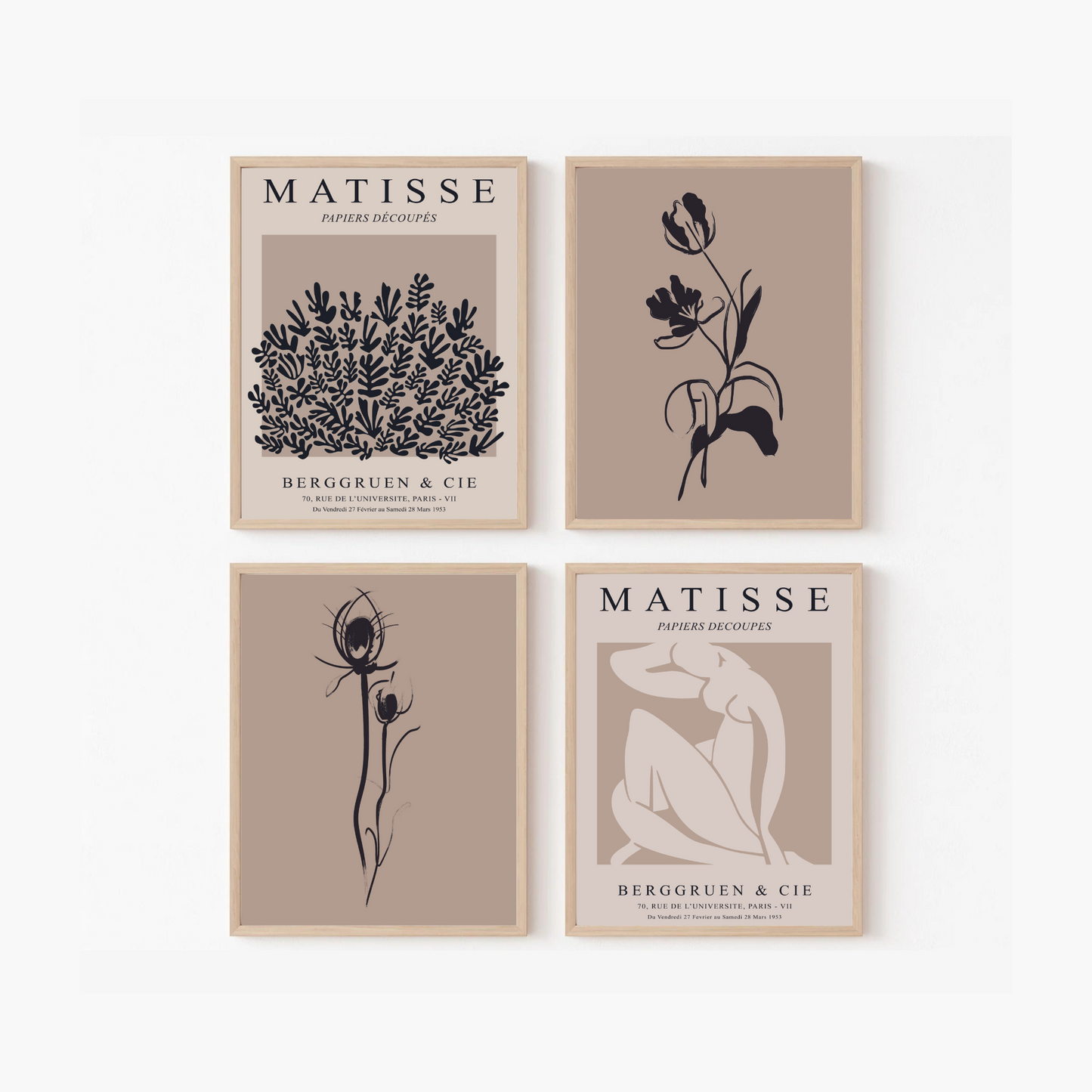 Matisse and Boho Art ( Set of 4 )