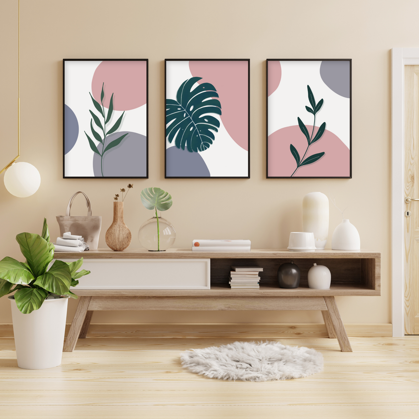 Rowan | Monstera | Walnut Leaves ( Set of 3 )