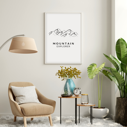 Mountain and Pine Tree ( Set of 3 )