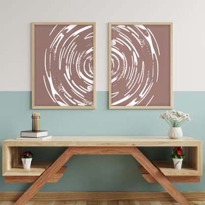 Abstract Yin and Yang  - (Set of 2)