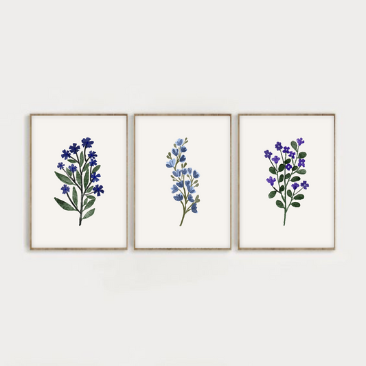 Blue Wildflowers Collection ( Set of 3 )