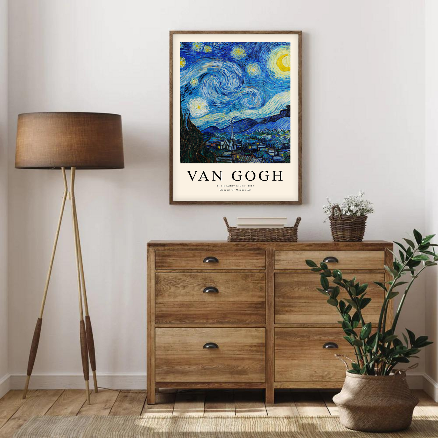 VAN GOGH - THE STARRY NIGHT with text