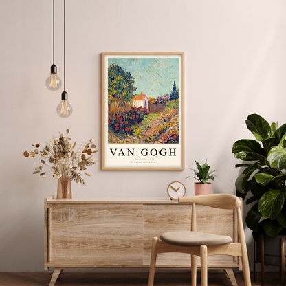 Van Gogh Landscape with text