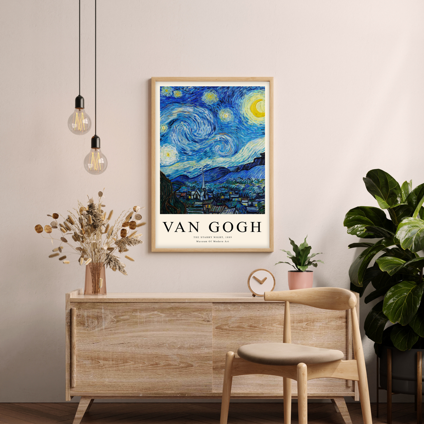 VAN GOGH - THE STARRY NIGHT with text