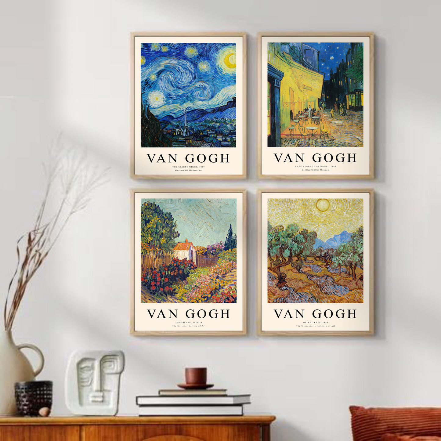 Van Gogh Gallery with text ( Set of 4 )