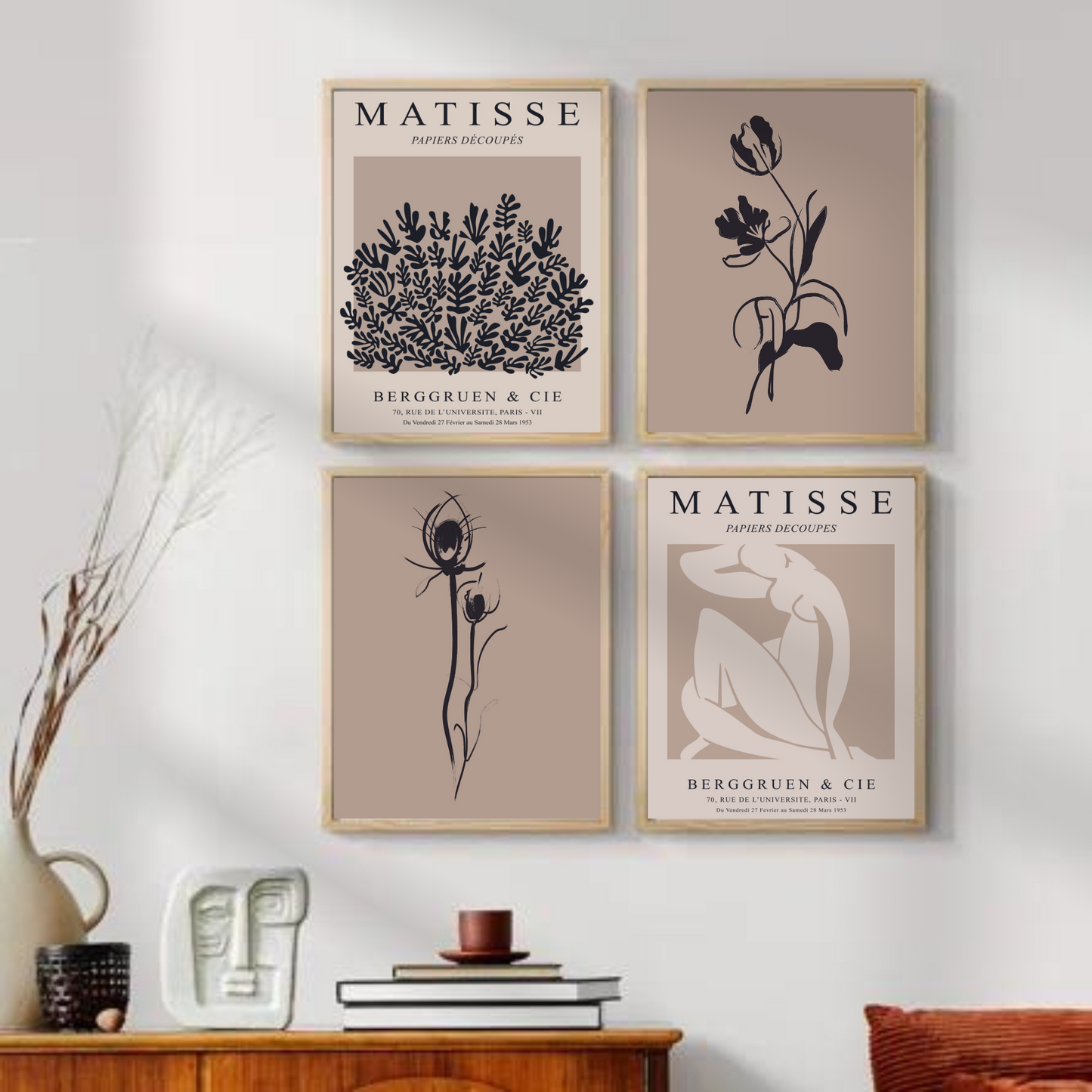 Matisse and Boho Art ( Set of 4 )