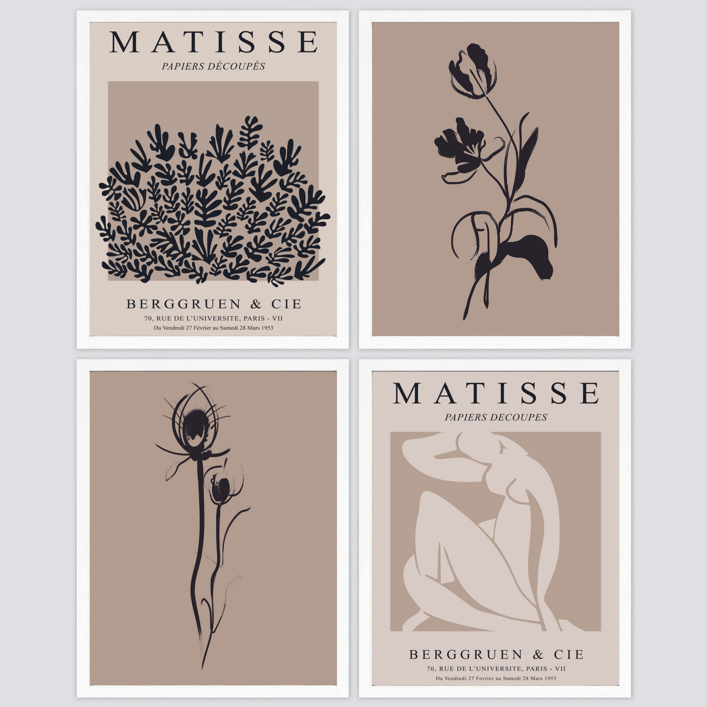 Matisse and Boho Art ( Set of 4 )